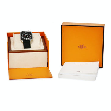 腕時計 エルメス HERMES カレ アッシュ 38mm TI2.710 W045777WW00 自動巻き メンズ ブラック 黒 アラビア スクエア