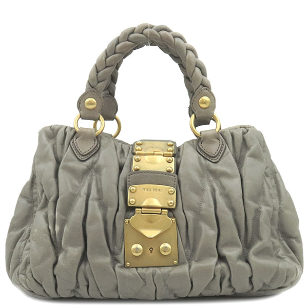 miumiu ハンドバッグ ライドグレー 楽天市場】ミュウミュウ 【MIUMIU】 ナッパクリスタル トート