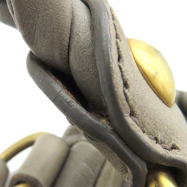 ミュウミュウ MIU MIU マテラッセ ハンドバッグ グレー レザー 2WAYバッグ ゴールド金具 ショルダー 斜め掛け