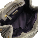 ミュウミュウ MIU MIU マテラッセ ハンドバッグ グレー レザー 2WAYバッグ ゴールド金具 ショルダー 斜め掛け