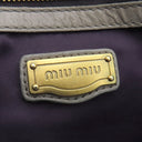 ミュウミュウ MIU MIU マテラッセ ハンドバッグ グレー レザー 2WAYバッグ ゴールド金具 ショルダー 斜め掛け