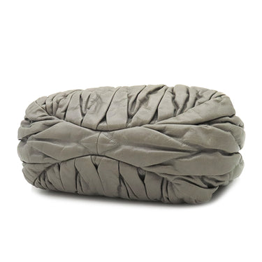 ミュウミュウ MIU MIU マテラッセ ハンドバッグ グレー レザー 2WAYバッグ ゴールド金具 ショルダー 斜め掛け