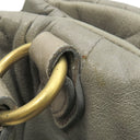 ミュウミュウ MIU MIU マテラッセ ハンドバッグ グレー レザー 2WAYバッグ ゴールド金具 ショルダー 斜め掛け