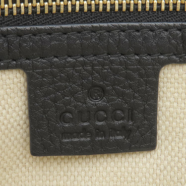 グッチ GUCCI ソーホー インターロッキングG 369176 ブラック レザー 2WAYバッグ シャンパンゴールド金具 黒 タッセル フリンジ