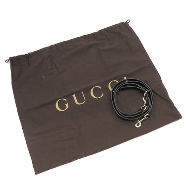 グッチ GUCCI ソーホー インターロッキングG 369176 ブラック レザー 2WAYバッグ シャンパンゴールド金具 黒 タッセル フリンジ