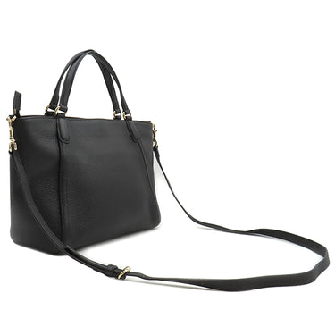 グッチ GUCCI ソーホー インターロッキングG 369176 ブラック レザー 2WAYバッグ シャンパンゴールド金具 黒 タッセル フリンジ