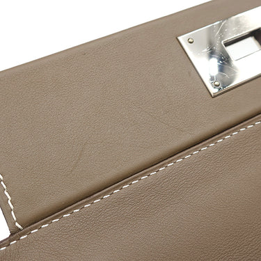 エルメス HERMES サック ヴァンキャトル 24/24 エトゥープ トゴ スイフト 2WAYバッグ シルバー金具 グレージュ ショルダー