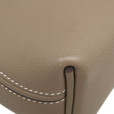 エルメス HERMES サック ヴァンキャトル 24/24 エトゥープ トゴ スイフト 2WAYバッグ シルバー金具 グレージュ ショルダー