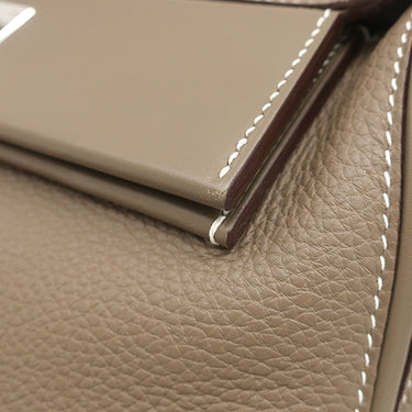 エルメス HERMES サック ヴァンキャトル 24/24 エトゥープ トゴ スイフト 2WAYバッグ シルバー金具 グレージュ ショルダー