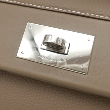 エルメス HERMES サック ヴァンキャトル 24/24 エトゥープ トゴ スイフト 2WAYバッグ シルバー金具 グレージュ ショルダー