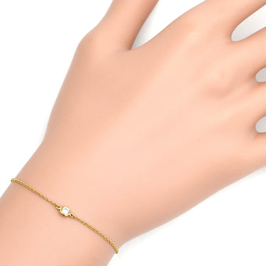 ティファニー Tiffany & Co バイザヤード 1Pダイヤ イエローゴールド K18YG ダイヤモンド ブレスレット エルサペレッティ AU750 T&Co.