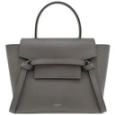 セリーヌ CELINE ベルトバッグ ナノ グレー カーフ 2WAYバッグ ゴールド金具 ハンドバッグ ショルダー