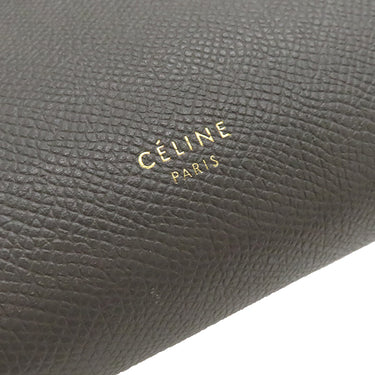 セリーヌ CELINE ベルトバッグ ナノ グレー カーフ 2WAYバッグ ゴールド金具 ハンドバッグ ショルダー