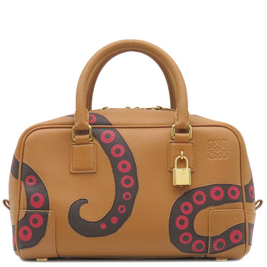 ロエベ LOEWE オクトパス アマソナ 23 A039N07X09 2586 000 Warm Desert レザー 2WAYバッグ ゴールド金具 茶 ハンドバッグ ショルダーバッグ