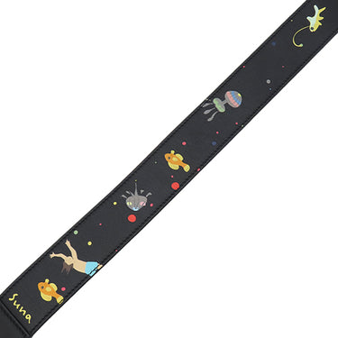 ロエベ LOEWE スナ フジタ コラボ ストラップ CSS1LSTX04 ブラック レザー ショルダーストラップ シルバー金具 Suna Fujita DEEP SEA 黒