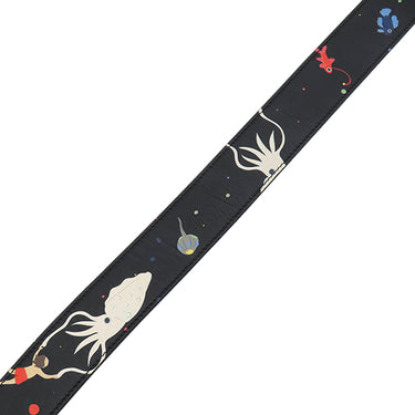 ロエベ LOEWE スナ フジタ コラボ ストラップ CSS1LSTX04 ブラック レザー ショルダーストラップ シルバー金具 Suna Fujita DEEP SEA 黒