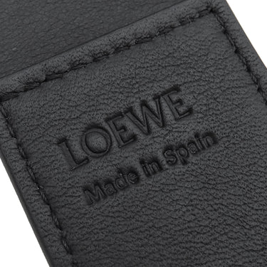 ロエベ LOEWE スナ フジタ コラボ ストラップ CSS1LSTX04 ブラック レザー ショルダーストラップ シルバー金具 Suna Fujita DEEP SEA 黒