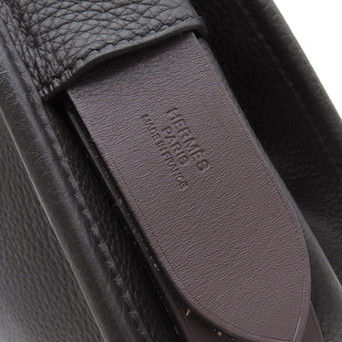 エルメス HERMES バルダ 35 ブラック トリヨンクレマンス ヴァッシュハンター ショルダーバッグ シルバー金具 黒 茶