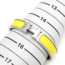 エルメス HERMES クリックH PM イエロー×シルバー メタル エナメル ブレスレット シルバー金具 Hブレス