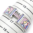 エルメス HERMES クリッククラックH PM ペガサス ポップ アルバムビス メタル エナメル ブレスレット シルバー金具 Hブレス Pegase Pop