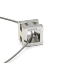 エルメス HERMES カージュドアッシュ Hキューブ ホワイト×シルバー メタル エナメル ネックレス シルバー金具 白