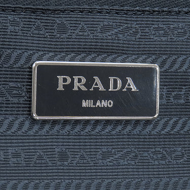 プラダ PRADA 三角ロゴ キャリーケース ネイビー ナイロン レザー キャリーバッグ シルバー金具 紺 スーツケース パドロック欠品