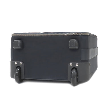 プラダ PRADA 三角ロゴ キャリーケース ネイビー ナイロン レザー キャリーバッグ シルバー金具 紺 スーツケース パドロック欠品