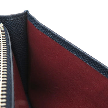 ブルガリ BVLGARI ブルガリブルガリ マン ネイビー レザー 長財布 シルバー金具 紺 二つ折り