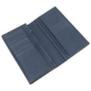 ブルガリ BVLGARI ブルガリブルガリ マン ネイビー レザー 長財布 シルバー金具 紺 二つ折り