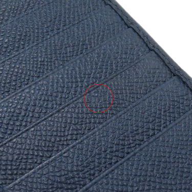 ブルガリ BVLGARI ブルガリブルガリ マン ネイビー レザー 長財布 シルバー金具 紺 二つ折り