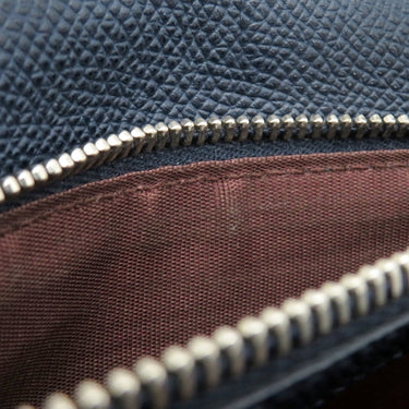 ブルガリ BVLGARI ブルガリブルガリ マン ネイビー レザー 長財布 シルバー金具 紺 二つ折り