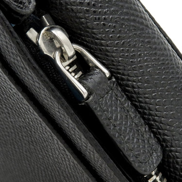 ブルガリ BVLGARI ブルガリブルガリ マン 30398 ブラック グレインレザー 長財布 シルバー金具 黒 二つ折り