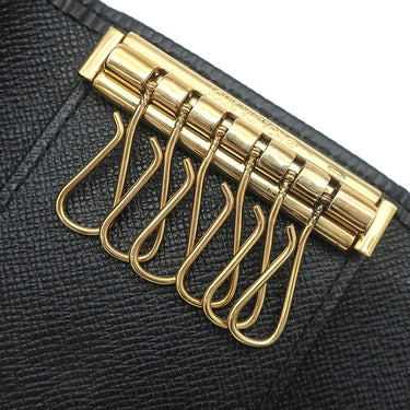 ルイヴィトン LOUIS VUITTON ミュルティクレ 6 M63812 ブラック エピレザー キーケース ゴールド金具 黒 鍵入れ 6本 6連