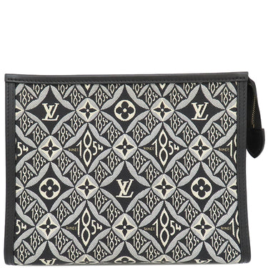 ルイヴィトン LOUIS VUITTON ポッシュ トワレ 26 M80074 モノグラムジャカード モノグラムジャカード クラッチバッグ ゴールド金具 黒 アイボリー グレー ポーチ セカンドバッグ