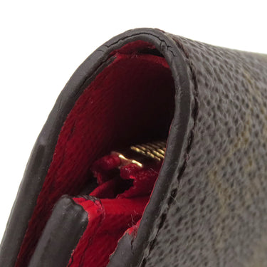 ルイヴィトン LOUIS VUITTON ポルトフォイユ ヴィクトリーヌ M62090 モノグラム×レッド モノグラムキャンバス 三つ折り財布 ゴールド金具 茶 シロクマ ホワイトベア コンパクト財布