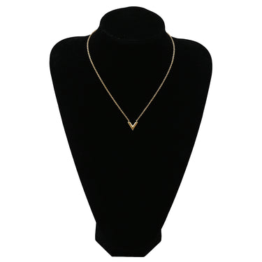 ルイヴィトン LOUIS VUITTON エッセンシャル V M61083 ゴールド GP ネックレス LVサークル