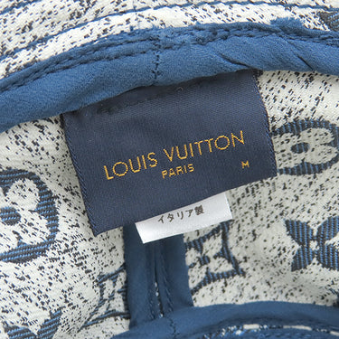 ルイヴィトン LOUIS VUITTON ボブ デニム ハット M77436 ブルー ナイロン コットン アクリル 14038 ハット ゴールド金具 青 帽子