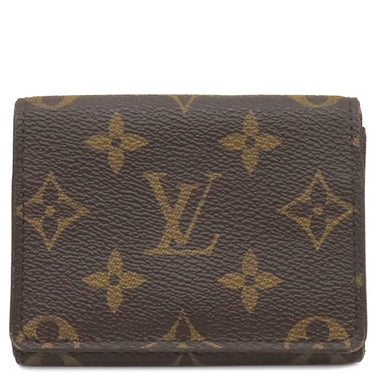 ルイヴィトン LOUIS VUITTON アンヴェロップ カルト ドゥ ヴィジット M63801 モノグラム モノグラムキャンバス カードケース ゴールド金具 茶 名刺入れ 定期入れ
