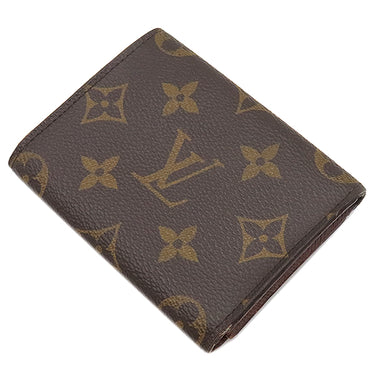 ルイヴィトン LOUIS VUITTON アンヴェロップ カルト ドゥ ヴィジット M63801 モノグラム モノグラムキャンバス カードケース ゴールド金具 茶 名刺入れ 定期入れ