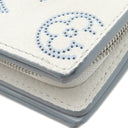 ルイヴィトン LOUIS VUITTON ポルトフォイユ クレア M11749 ホワイト×ブルー モノグラムマヒナ 二つ折り財布 シルバー金具 白 水色