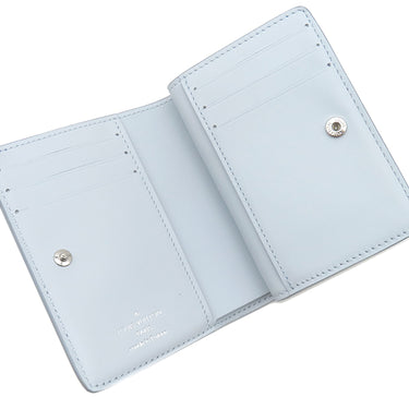 ルイヴィトン LOUIS VUITTON ポルトフォイユ クレア M11749 ホワイト×ブルー モノグラムマヒナ 二つ折り財布 シルバー金具 白 水色