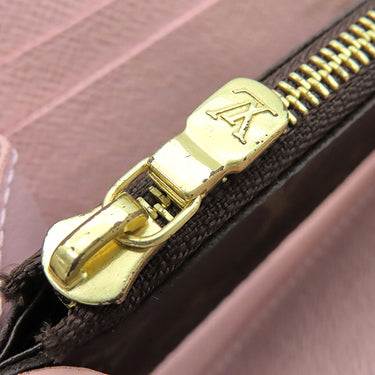 ルイヴィトン LOUIS VUITTON ポルトフォイユ クレマンス M61298 ローズバレリーヌ モノグラムキャンバス 長財布 ゴールド金具 茶 ラウンドファスナー