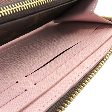 ルイヴィトン LOUIS VUITTON ポルトフォイユ クレマンス M61298 ローズバレリーヌ モノグラムキャンバス 長財布 ゴールド金具 茶 ラウンドファスナー