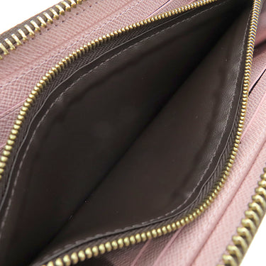 ルイヴィトン LOUIS VUITTON ポルトフォイユ クレマンス M61298 ローズバレリーヌ モノグラムキャンバス 長財布 ゴールド金具 茶 ラウンドファスナー
