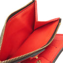 ルイヴィトン LOUIS VUITTON ポルトフォイユ リサ M11380 グレナード モノグラムキャンバス 二つ折り財布 ゴールド金具 茶 赤 コンパクト