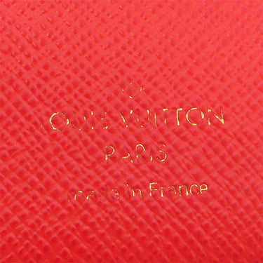 ルイヴィトン LOUIS VUITTON ポルトフォイユ リサ M11380 グレナード モノグラムキャンバス 二つ折り財布 ゴールド金具 茶 赤 コンパクト