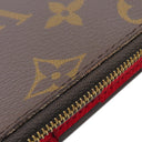 ルイヴィトン LOUIS VUITTON ポルトフォイユ リサ M11380 グレナード モノグラムキャンバス 二つ折り財布 ゴールド金具 茶 赤 コンパクト