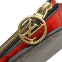 ルイヴィトン LOUIS VUITTON ポルトフォイユ リサ M11380 グレナード モノグラムキャンバス 二つ折り財布 ゴールド金具 茶 赤 コンパクト