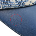 ルイヴィトン LOUIS VUITTON モノグラム ジャカード デニム M77437 ブルー ナイロン コットン レザー キャップ ゴールド金具