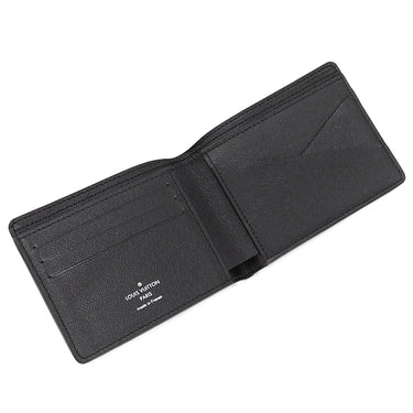ルイヴィトン LOUIS VUITTON ポルトフォイユ ミュルティプル M30531 ノワール タイガ 二つ折り財布 黒